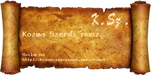 Kozma Szerénusz névjegykártya